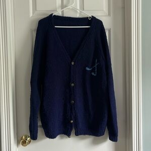 Vintage knit granddaddy golf cardigan, fits like oversized xl